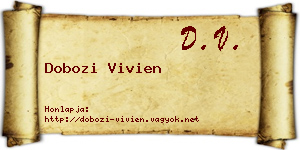 Dobozi Vivien névjegykártya